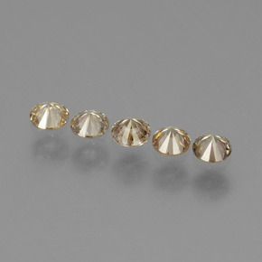 Gemas de diamante marrón natural de  ct, corte redondo, VS-SI