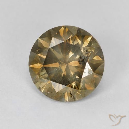 2.10ct Natural Marrón sombra Diamante, Redondo, VS-SI
