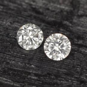 Gemas de Diamante Blanco natural de  ct, Corte Redondo, VS