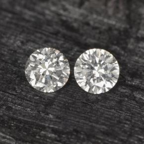 Gemas de Diamante Blanco natural de  ct, Corte Redondo, VS