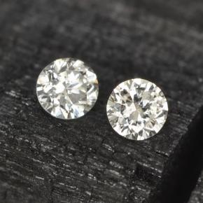 Gemas de Diamante Blanco natural de  ct, Corte Redondo, VS