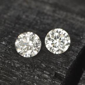 Gemas de Diamante Blanco natural de  ct, Corte Redondo, VS