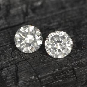 Gemas de Diamante Blanco natural de  ct, Corte Redondo, VS