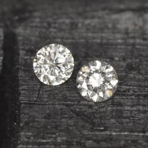Gemas de diamante blanco natural de 0,05 ct, corte redondo, VS