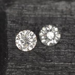 Gemas de diamante blanco natural de 0,05 ct, corte redondo, VS