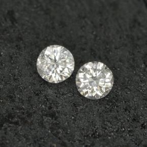 Gemas de diamante blanco natural de  ct, corte redondo, VS