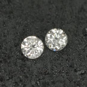 Gemas de diamante blanco natural de  ct, corte redondo, VS