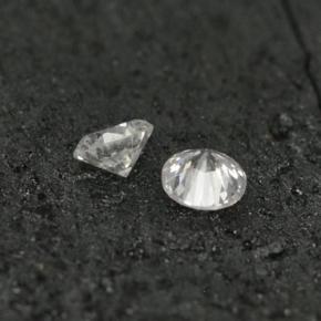 Gemas de diamante blanco natural de  ct, corte redondo, VS