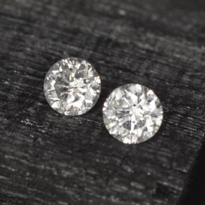 Gemas de diamante blanco natural de  ct, corte redondo, VS