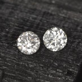 Gemas de diamante blanco natural de  ct, corte redondo, VS