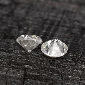 Gemas de diamante blanco natural de  ct, corte redondo, VS