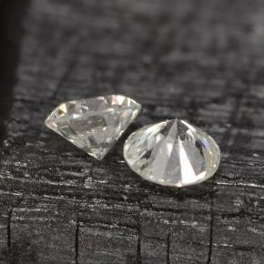 Gemas de Diamante Blanco natural de  ct, Corte Redondo, VS