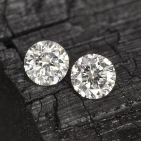 Gemas de diamante blanco natural de  ct, corte redondo, VS