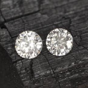 Gemas de diamante blanco natural de  ct, corte redondo, VS