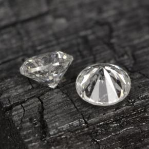 Gemas de diamante blanco natural de  ct, corte redondo, VS