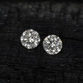Gemas de diamante blanco natural de  ct, corte redondo, VS