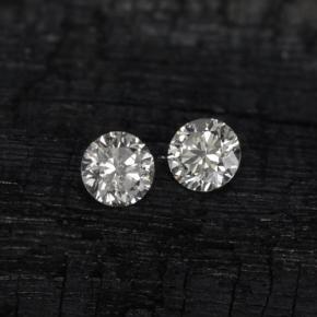 Gemas de diamante blanco natural de  ct, corte redondo, VS