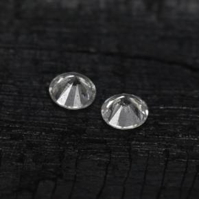 Gemas de diamante blanco natural de  ct, corte redondo, VS