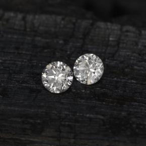 Gemas de Diamante Blanco natural de  ct, Corte Redondo, VS