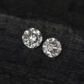 Gemas de diamante blanco natural de 0,05 ct, corte redondo, VS