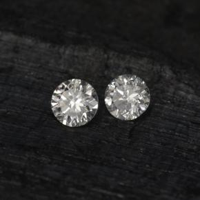 Gemas de diamante blanco natural de 0,05 ct, corte redondo, VS