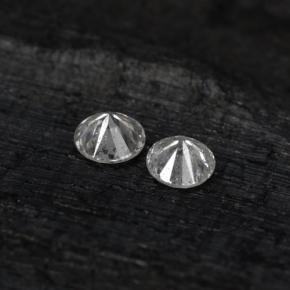 Gemas de diamante blanco natural de 0,05 ct, corte redondo, VS