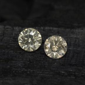 Gemas de diamante amarillo natural de 0,23 ct, corte redondo, VS-SI