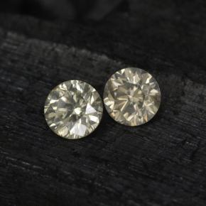 Gemas de diamante amarillo natural de 0,23 ct, corte redondo, VS-SI
