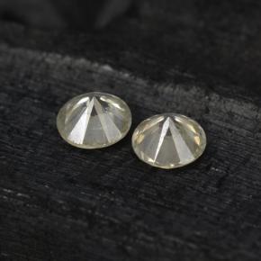 Gemas de diamante amarillo natural de 0,23 ct, corte redondo, VS-SI