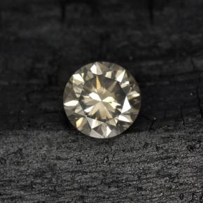 Diamante amarillo natural de 0,20 ct, corte redondo, VS-SI