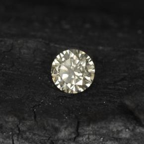 Diamante Champaña claro natural de 0.11 ct, Corte Redondo, VS-SI