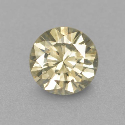 Diamante dorado natural de 0,19 ct, corte redondo, VS-SI