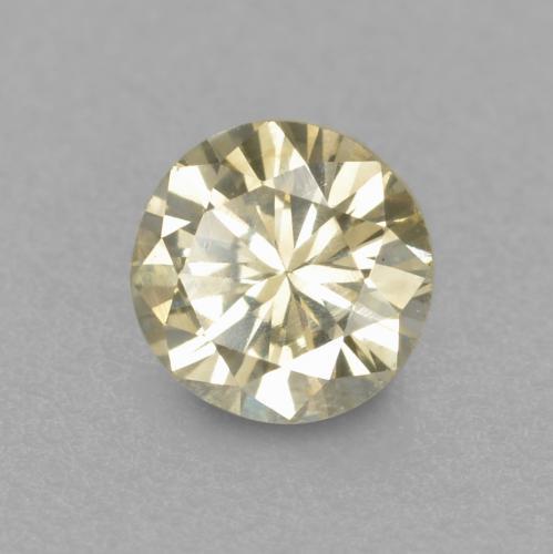 Diamante dorado natural de 0,19 ct, corte redondo, VS-SI