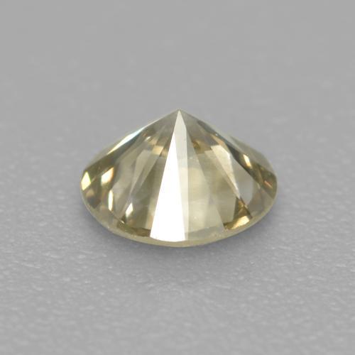Diamante dorado natural de 0,19 ct, corte redondo, VS-SI