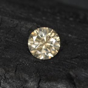 Diamante Champaña claro natural de 0.20 ct, Corte Redondo, VS-SI