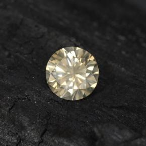 Diamante Champaña claro natural de 0.20 ct, Corte Redondo, VS-SI