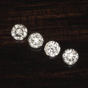 Gemas de Diamante Blanco natural de 0.09 ct, Corte Redondo, VS-SI