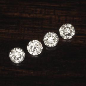 Gemas de Diamante Blanco natural de 0.09 ct, Corte Redondo, VS-SI