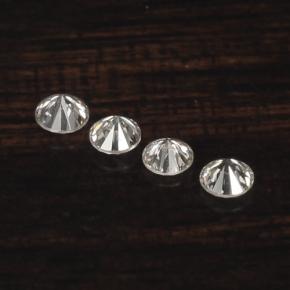 Gemas de Diamante Blanco natural de 0.09 ct, Corte Redondo, VS-SI