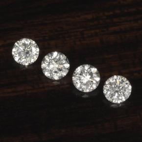 Gemas de Diamante Blanco natural de 0.09 ct, Corte Redondo, VS-SI