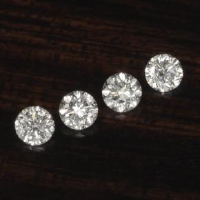 Gemas de Diamante Blanco natural de 0.09 ct, Corte Redondo, VS-SI