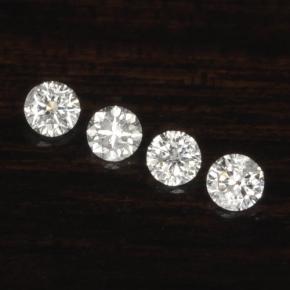 Gemas de Diamante Blanco natural de  ct, Corte Redondo, VS-SI