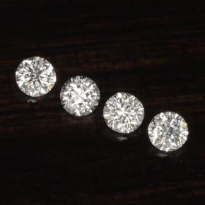 Gemas de diamante blanco natural de  ct, corte redondo, VS-SI