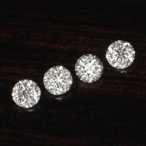 Gemas de diamante blanco natural de  ct, corte redondo, VS-SI