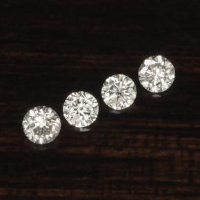 Gemas de Diamante Blanco natural de  ct, Corte Redondo, VS-SI