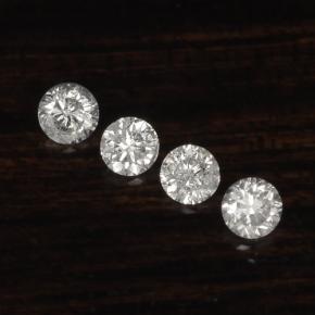 Gemas de diamante blanco natural de  ct, corte redondo, VS-SI