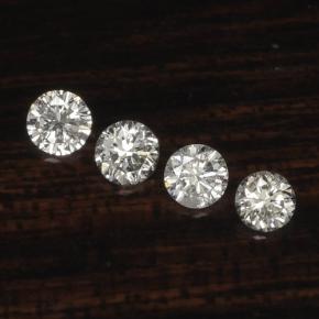 Gemas de Diamante Blanco natural de  ct, Corte Redondo, VS-SI