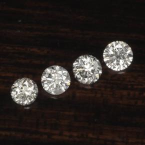 Gemas de Diamante Blanco natural de  ct, Corte Redondo, VS-SI
