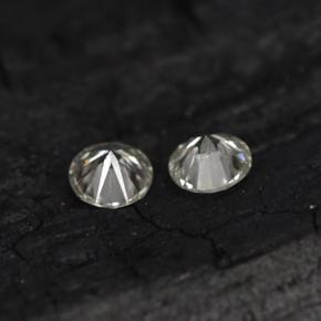 Gemas de diamante blanco natural de  ct, corte redondo, VS-SI