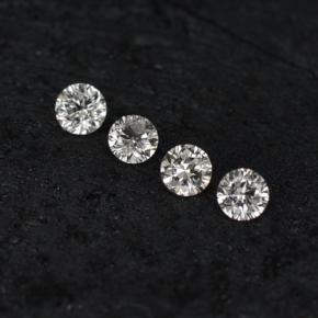 Gemas de diamante blanco natural de 0,09 ct, corte redondo, VS-SI